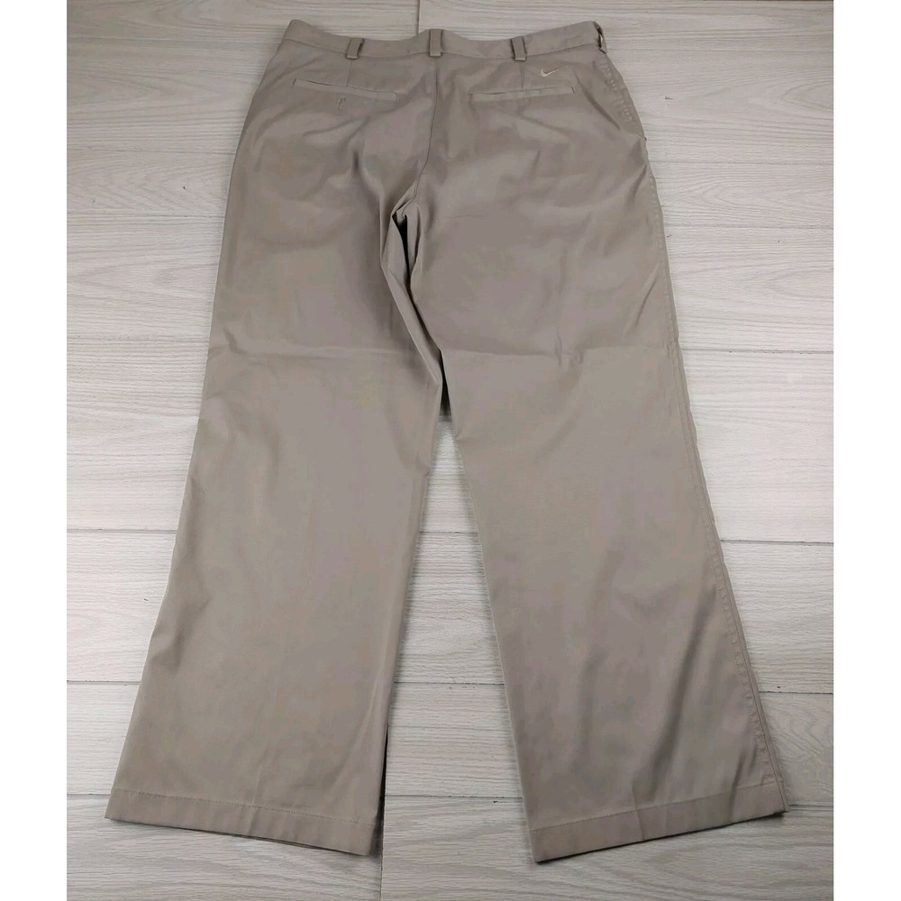 Nike Dri-FIT Golf Pants Mens 34x29 Tan Khaki Stretch Performance Trousers - Picture 2 of 8